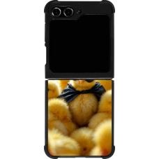 Coque Samsung Galaxy Z Flip5 - Silicone rigide noir Easter 2026 Chicken Batman