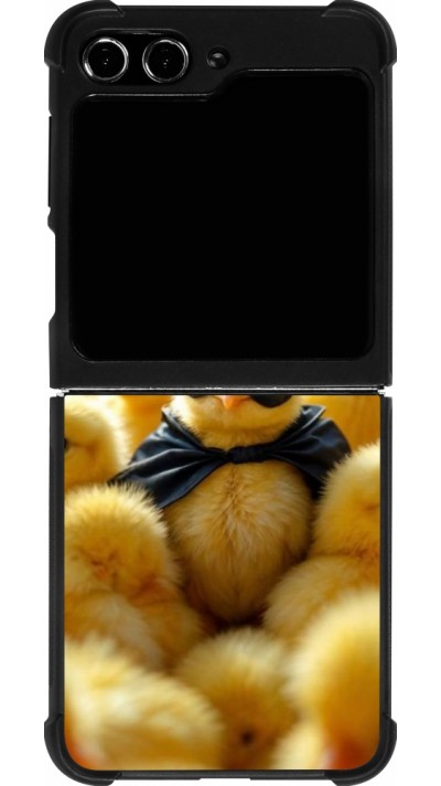 Coque Samsung Galaxy Z Flip5 - Silicone rigide noir Easter 2026 Chicken Batman
