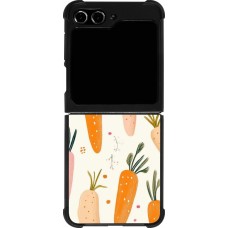 Coque Samsung Galaxy Z Flip5 - Silicone rigide noir Easter 2026 Illustration carrots
