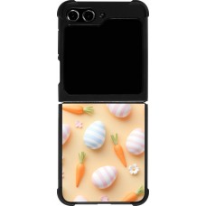 Coque Samsung Galaxy Z Flip5 - Silicone rigide noir Easter 2026 Pattern Easter