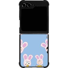 Coque Samsung Galaxy Z Flip5 - Silicone rigide noir Easter 2026 Snoopy