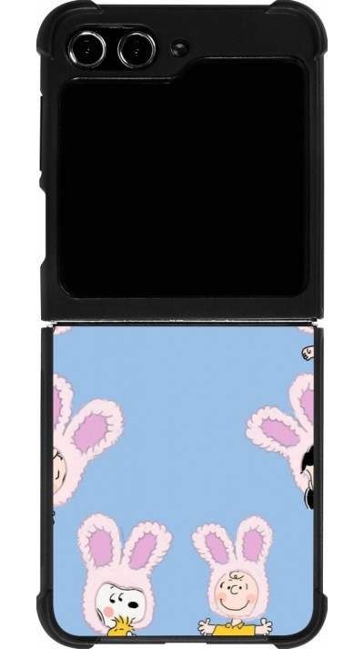 Coque Samsung Galaxy Z Flip5 - Silicone rigide noir Easter 2026 Snoopy