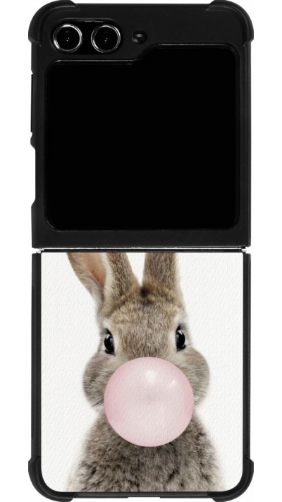 Coque Samsung Galaxy Z Flip5 - Silicone rigide noir Easter 2023 bubble gum bunny