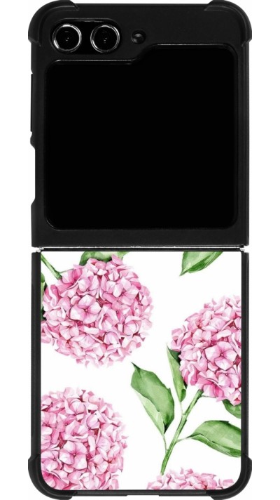 Samsung Galaxy Z Flip5 Case Hülle - Silikon schwarz Easter 2024 pink flowers