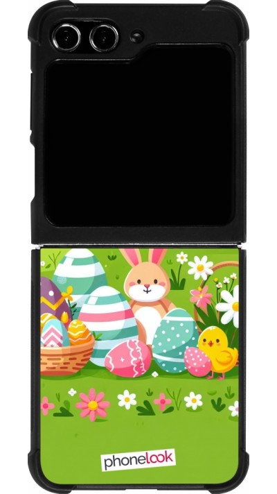 Samsung Galaxy Z Flip5 Case Hülle - Silikon schwarz Ostern 2025 Gruen
