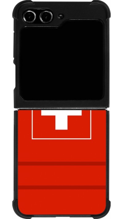 Coque Samsung Galaxy Z Flip5 - Silicone rigide noir Euro 2020 Switzerland