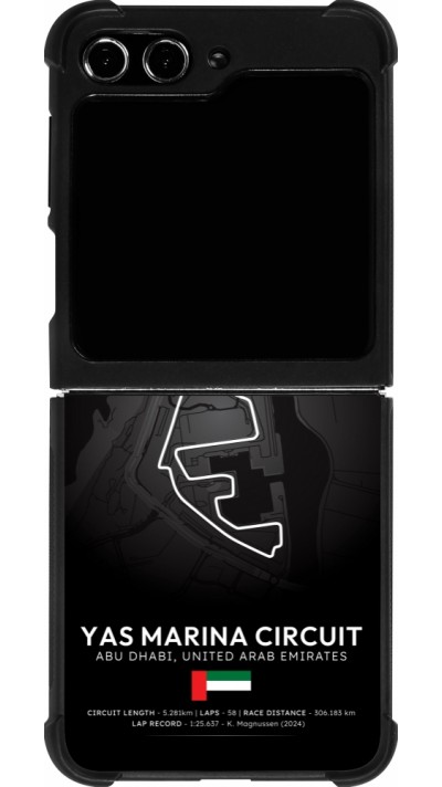Coque Samsung Galaxy Z Flip5 - Silicone rigide noir F1 Track 2025 Abu Dhabi