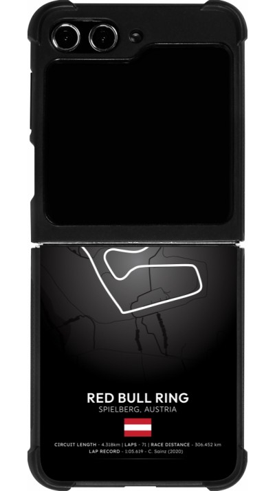 Coque Samsung Galaxy Z Flip5 - Silicone rigide noir F1 Track 2025 Austria