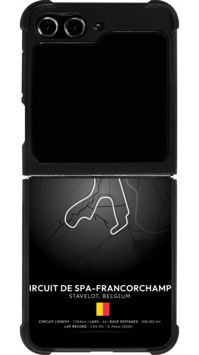 Coque Samsung Galaxy Z Flip5 - Silicone rigide noir F1 Track 2025 Belgium