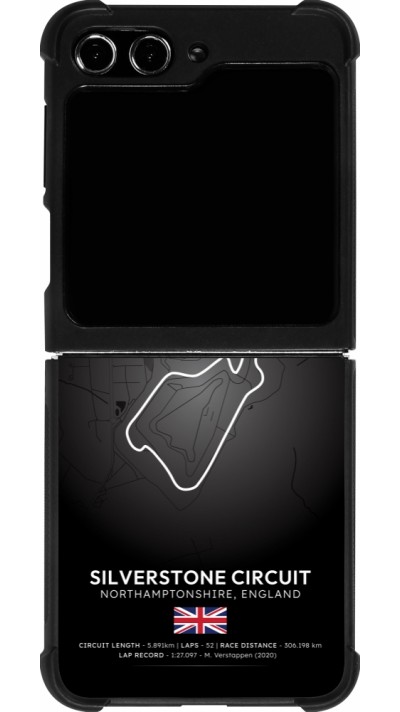 Coque Samsung Galaxy Z Flip5 - Silicone rigide noir F1 Track 2025 Great Britan