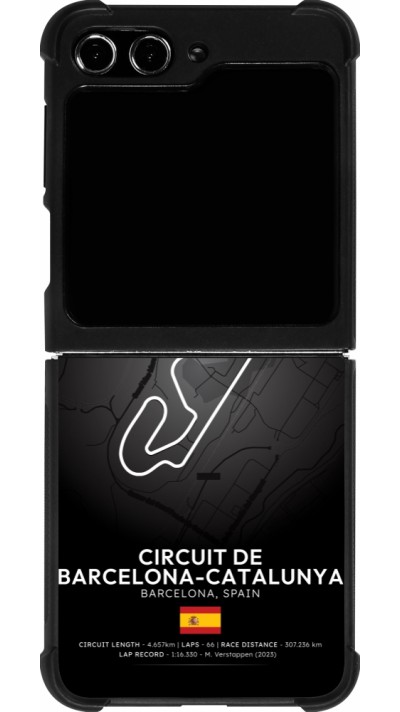 Coque Samsung Galaxy Z Flip5 - Silicone rigide noir F1 Track 2025 Spain
