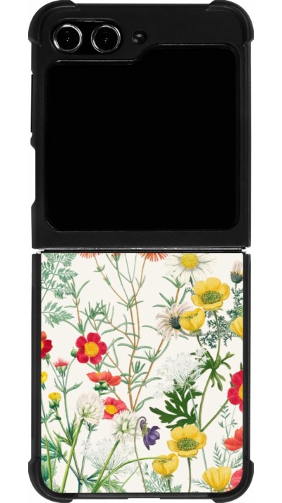 Coque Samsung Galaxy Z Flip5 - Silicone rigide noir Flora Botanical Wildlife
