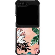Coque Samsung Galaxy Z Flip5 - Silicone rigide noir Flowers Artprint