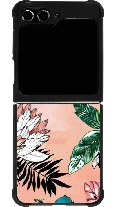 Coque Samsung Galaxy Z Flip5 - Silicone rigide noir Flowers Artprint