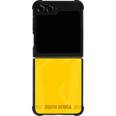 Coque Samsung Galaxy Z Flip5 - Silicone rigide noir Maillot de football Afrique du Sud 2026 personnalisable