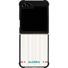 Coque Samsung Galaxy Z Flip5 - Silicone rigide noir Maillot de football Algérie 2026 personnalisable