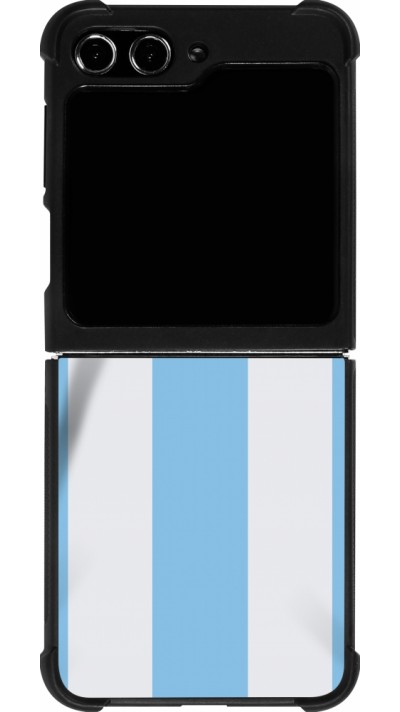 Coque Samsung Galaxy Z Flip5 - Silicone rigide noir Maillot de football Argentine 2022 personnalisable