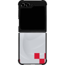 Coque Samsung Galaxy Z Flip5 - Silicone rigide noir Maillot de football Croatie 2022 personnalisable