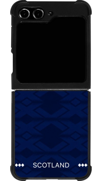 Coque Samsung Galaxy Z Flip5 - Silicone rigide noir Maillot de football Ecosse 2026 personnalisable