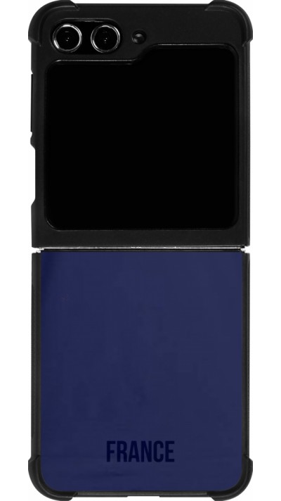 Coque Samsung Galaxy Z Flip5 - Silicone rigide noir Maillot de football France 2022 personnalisable