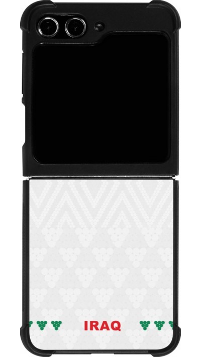 Coque Samsung Galaxy Z Flip5 - Silicone rigide noir Maillot de football Irak 2026 personnalisable