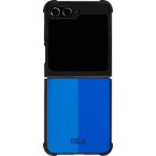 Coque Samsung Galaxy Z Flip5 - Silicone rigide noir Maillot de football Italie 2022 personnalisable
