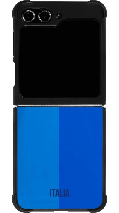 Coque Samsung Galaxy Z Flip5 - Silicone rigide noir Maillot de football Italie 2022 personnalisable