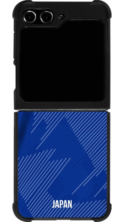 Coque Samsung Galaxy Z Flip5 - Silicone rigide noir Maillot de football Japon 2022 personnalisable