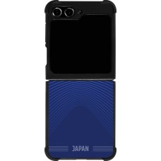 Coque Samsung Galaxy Z Flip5 - Silicone rigide noir Maillot de football Japon 2026 personnalisable
