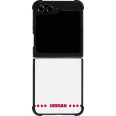 Coque Samsung Galaxy Z Flip5 - Silicone rigide noir Maillot de football Jordanie 2026 personnalisable