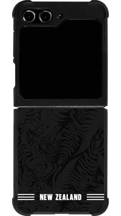 Samsung Galaxy Z Flip5 Case Hülle - Silikon schwarz Neuseeland 2026 personalisierbares Fussballtrikot