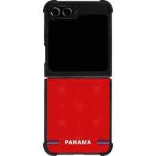 Coque Samsung Galaxy Z Flip5 - Silicone rigide noir Maillot de football Panama 2026 personnalisable