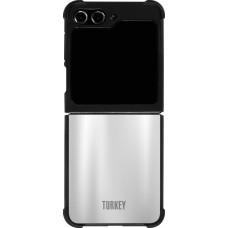 Coque Samsung Galaxy Z Flip5 - Silicone rigide noir Maillot de football Turquie personnalisable