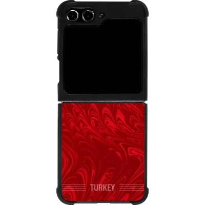 Samsung Galaxy Z Flip5 Case Hülle - Silikon schwarz Türkei 2026 personalisierbares Fussballtrikot