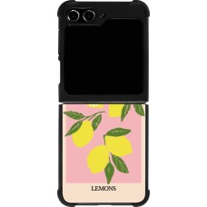 Samsung Galaxy Z Flip5 Case Hülle - Silikon schwarz Fruit market lemons 2026