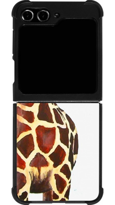 Coque Samsung Galaxy Z Flip5 - Silicone rigide noir Giraffe Fit