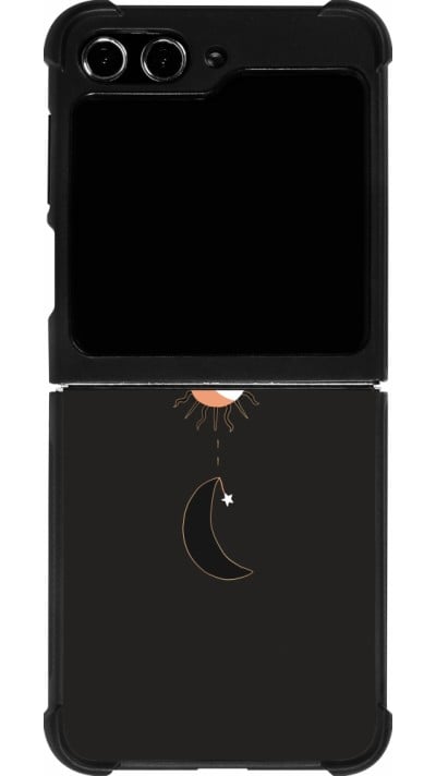 Coque Samsung Galaxy Z Flip5 - Silicone rigide noir Halloween 22 eye sun moon