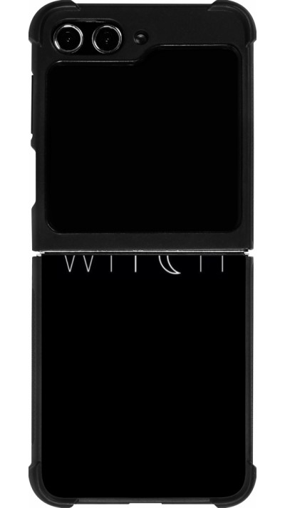 Coque Samsung Galaxy Z Flip5 - Silicone rigide noir Halloween 22 witch word