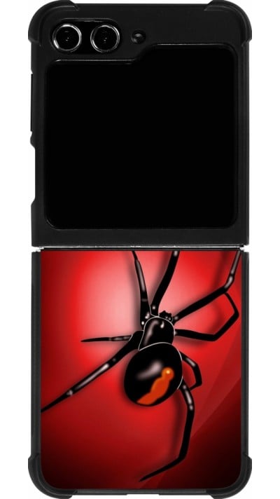 Coque Samsung Galaxy Z Flip5 - Silicone rigide noir Halloween 2023 spider black widow