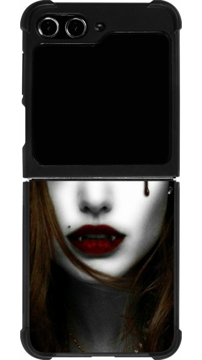 Coque Samsung Galaxy Z Flip5 - Silicone rigide noir Halloween 2023 gothic vampire