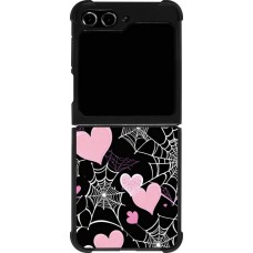 Coque Samsung Galaxy Z Flip5 - Silicone rigide noir Halloween 2024 girly