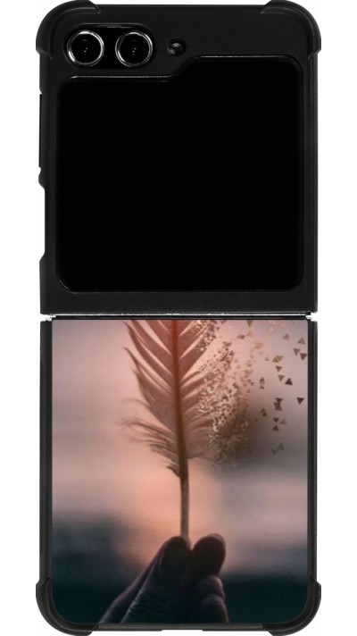 Coque Samsung Galaxy Z Flip5 - Silicone rigide noir Hello September 11 19