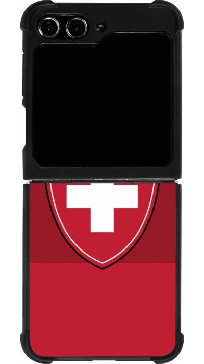 Samsung Galaxy Z Flip5 Case Hülle - Silikon schwarz Hockey World Championship Ecusson Suisse