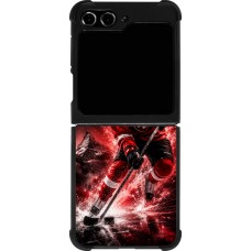 Coque Samsung Galaxy Z Flip5 - Silicone rigide noir Hockey World Championship Player