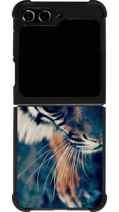 Coque Samsung Galaxy Z Flip5 - Silicone rigide noir Incredible Lion
