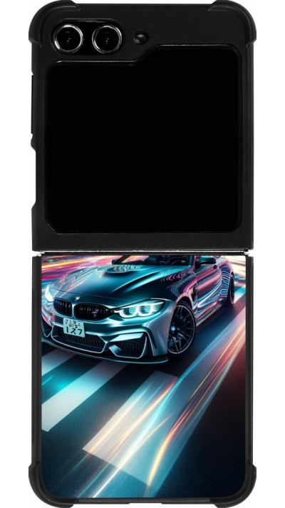Coque Samsung Galaxy Z Flip5 - Silicone rigide noir BMW M4 Tokyo Night