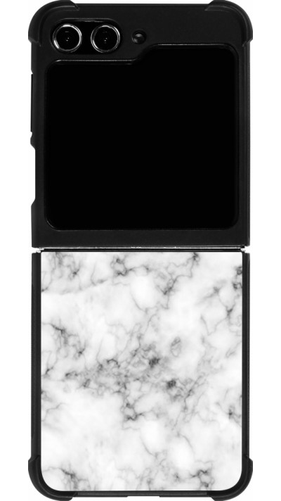 Coque Samsung Galaxy Z Flip5 - Silicone rigide noir Marble 01