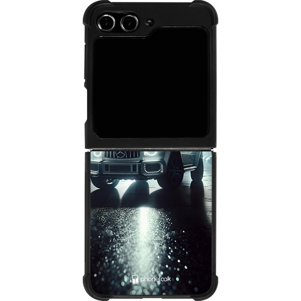 Coque Samsung Galaxy Z Flip5 - Silicone rigide noir Mercedes G AMG Night