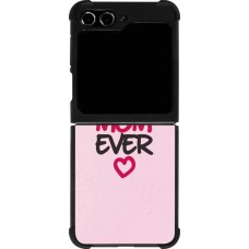 Coque Samsung Galaxy Z Flip5 - Silicone rigide noir Mom 2023 best Mom ever pink