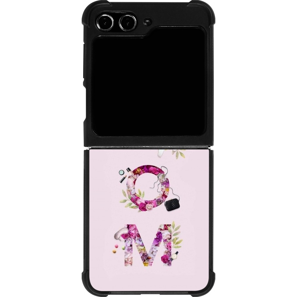 Coque Samsung Galaxy Z Flip5 - Silicone rigide noir Mom 2024 girly mom